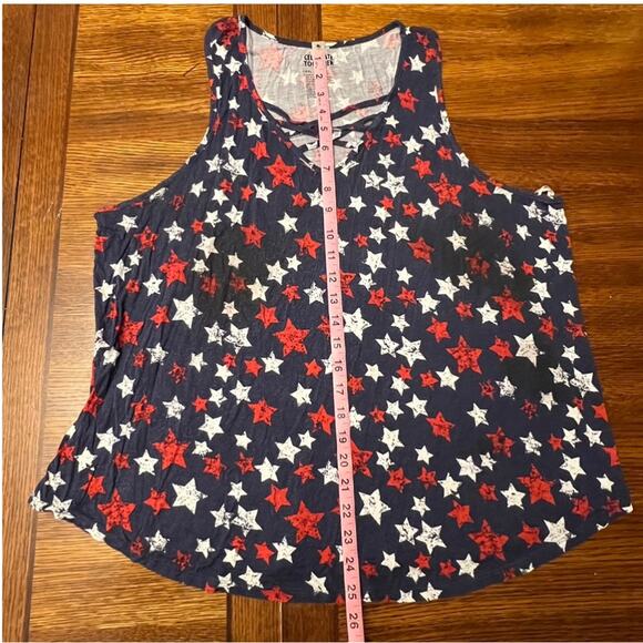 CELEBRATE TOGETHER American Stars Criss Cross Front Racerback Tank Size XXL - Picture 5 of 7